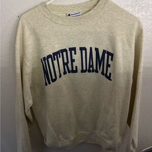 Champion Notre Dame Beige Sweatshirt